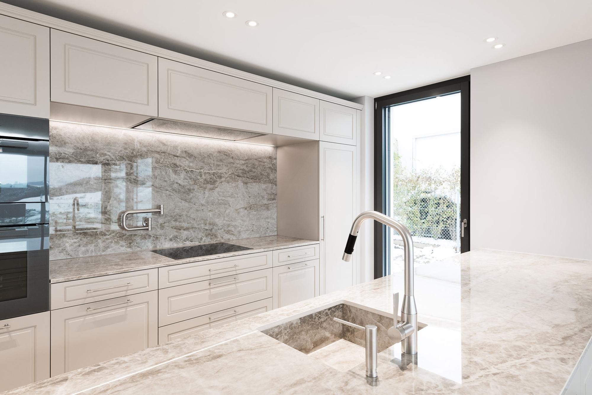 Stilvoller Landhausstil ... - Küchen & Küchenumbau-Spezialist für Küchen & Küchenbau, Moderne Küchen, Küchenumbau, Küchenbau, Bäder, Renovationen, Sursee, Willisau, Zentralschweiz, Luzern, Zofingen